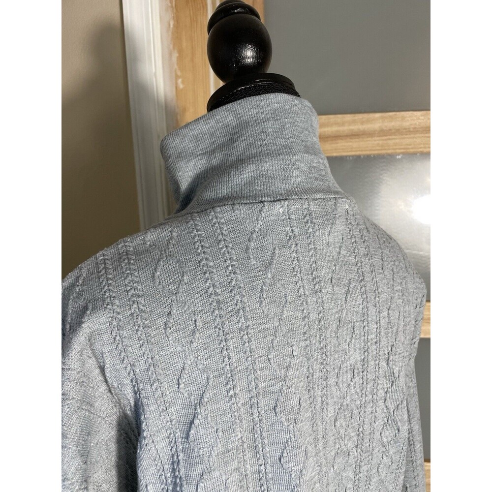 French Laundry Cowl Neck Pullover Sweater Womens Medium Knit Asym Button Cabin - Picture 7 of 8
